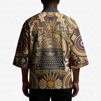 Langston Hughes Kimono Vibrant Jazz Age Pattern - Typewriter and Silhouettes Celebration of Harlem Renaissance - Wonder Print Shop