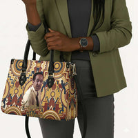 Langston Hughes Leather Bag Vibrant Jazz Age Pattern - Typewriter and Silhouettes Celebration of Harlem Renaissance - Wonder Print Shop