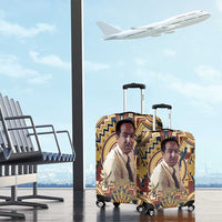 Langston Hughes Luggage Cover Vibrant Jazz Age Pattern - Typewriter and Silhouettes Celebration of Harlem Renaissance - Wonder Print Shop
