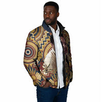 Langston Hughes Padded Jacket Vibrant Jazz Age Pattern - Typewriter and Silhouettes Celebration of Harlem Renaissance - Wonder Print Shop