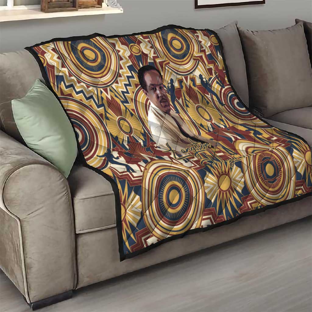Langston Hughes Quilt Vibrant Jazz Age Pattern - Typewriter and Silhouettes Celebration of Harlem Renaissance - Wonder Print Shop