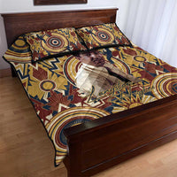 Langston Hughes Quilt Bed Set Vibrant Jazz Age Pattern - Typewriter and Silhouettes Celebration of Harlem Renaissance - Wonder Print Shop