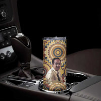 Langston Hughes Skinny Tumbler Vibrant Jazz Age Pattern - Typewriter and Silhouettes Celebration of Harlem Renaissance - Wonder Print Shop