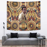 Langston Hughes Tapestry Vibrant Jazz Age Pattern - Typewriter and Silhouettes Celebration of Harlem Renaissance - Wonder Print Shop