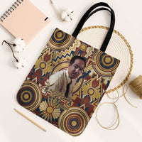 Langston Hughes Tote Bag Vibrant Jazz Age Pattern - Typewriter and Silhouettes Celebration of Harlem Renaissance - Wonder Print Shop