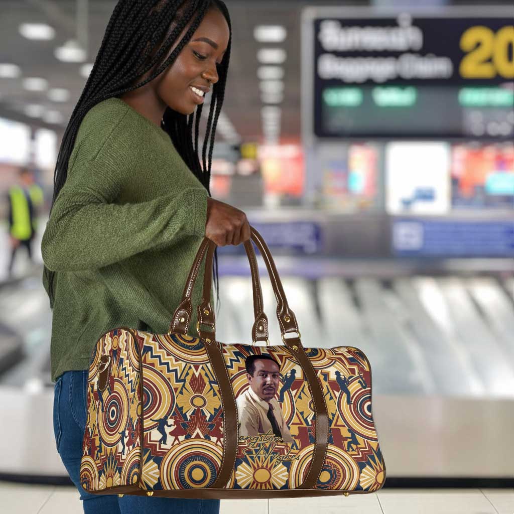 Langston Hughes Travel Bag Vibrant Jazz Age Pattern - Typewriter and Silhouettes Celebration of Harlem Renaissance - Wonder Print Shop