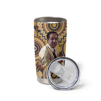 Langston Hughes Tumbler Cup Vibrant Jazz Age Pattern - Typewriter and Silhouettes Celebration of Harlem Renaissance - Wonder Print Shop