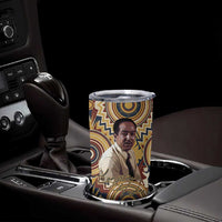 Langston Hughes Tumbler Cup Vibrant Jazz Age Pattern - Typewriter and Silhouettes Celebration of Harlem Renaissance - Wonder Print Shop