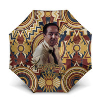 Langston Hughes Umbrella Vibrant Jazz Age Pattern - Typewriter and Silhouettes Celebration of Harlem Renaissance - Wonder Print Shop