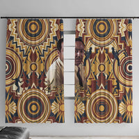 Langston Hughes Window Curtain Vibrant Jazz Age Pattern - Typewriter and Silhouettes Celebration of Harlem Renaissance - Wonder Print Shop