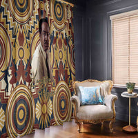 Langston Hughes Window Curtain Vibrant Jazz Age Pattern - Typewriter and Silhouettes Celebration of Harlem Renaissance - Wonder Print Shop