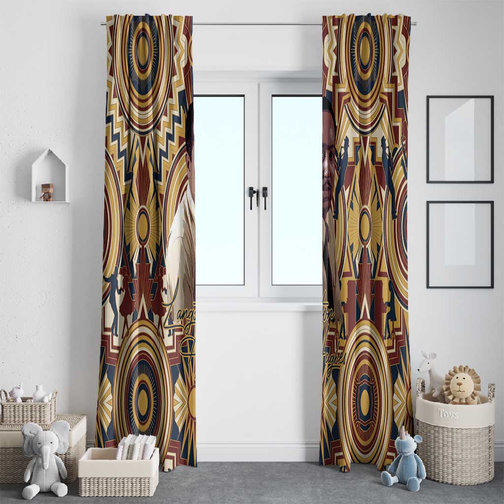 Langston Hughes Window Curtain Vibrant Jazz Age Pattern - Typewriter and Silhouettes Celebration of Harlem Renaissance - Wonder Print Shop