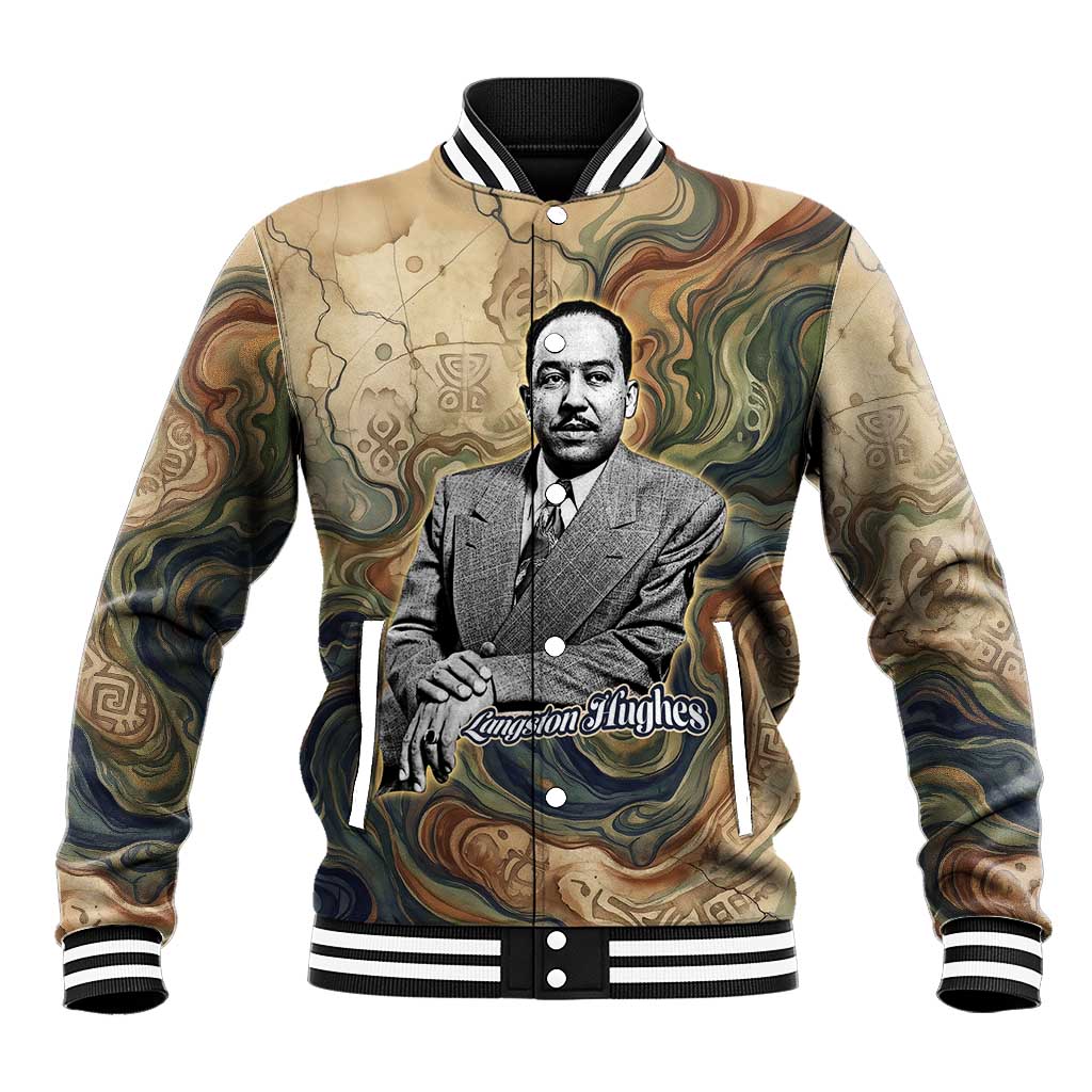 Langston Hughes Baseball Jacket My Soul Has Grown Deep Like the Rivers - Wonder Print Shop