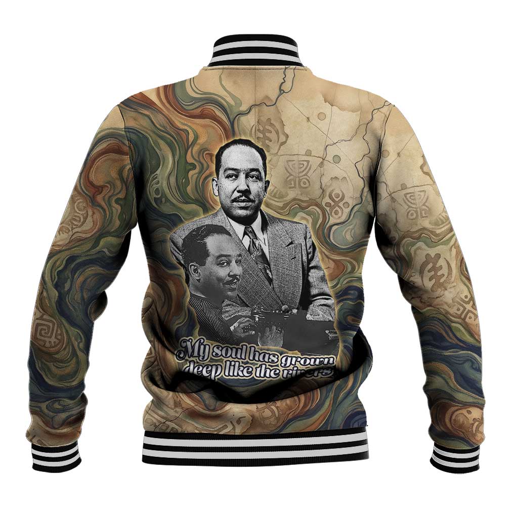Langston Hughes Baseball Jacket My Soul Has Grown Deep Like the Rivers - Wonder Print Shop