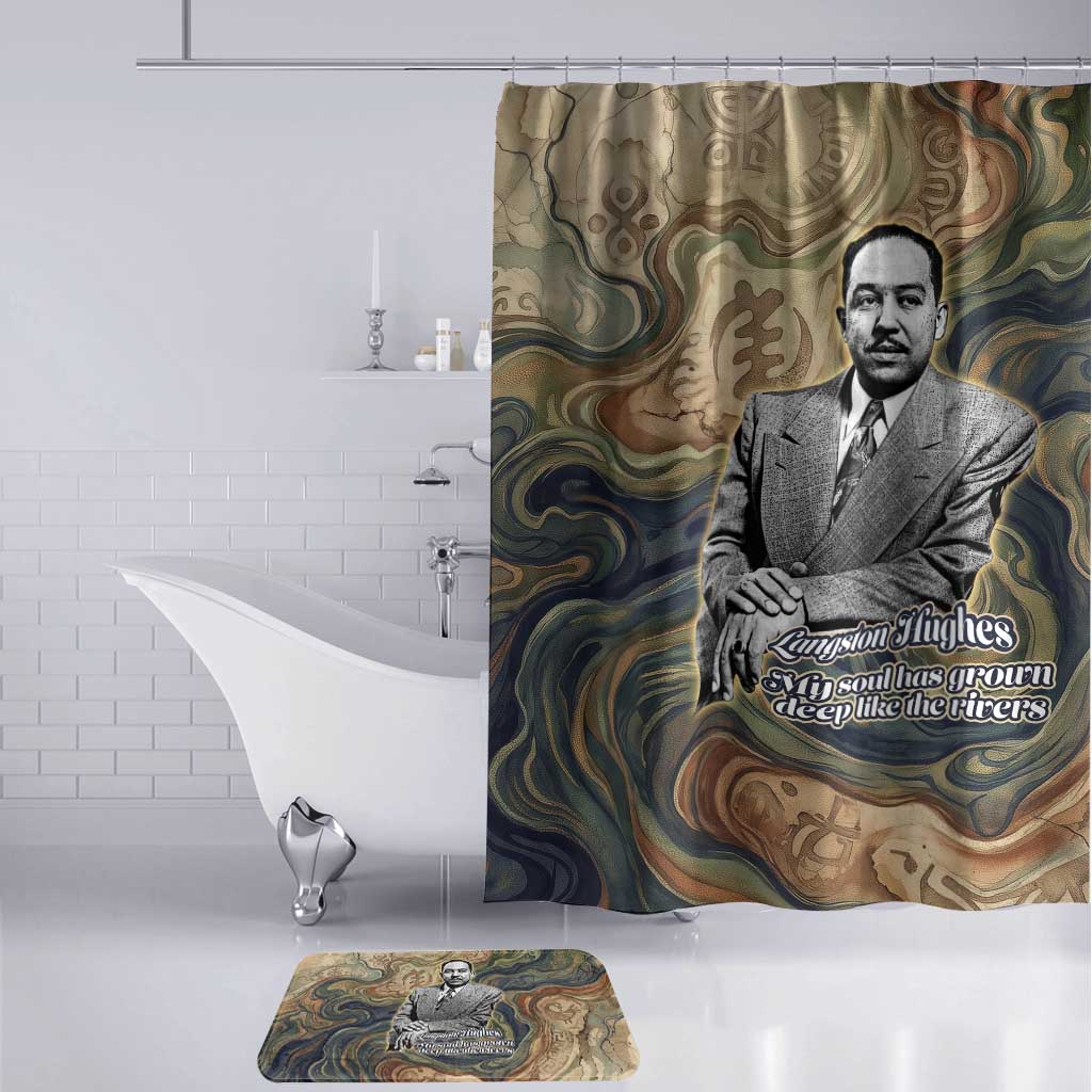 Langston Hughes Bathroom Set My Soul Has Grown Deep Like the Rivers - Wonder Print Shop