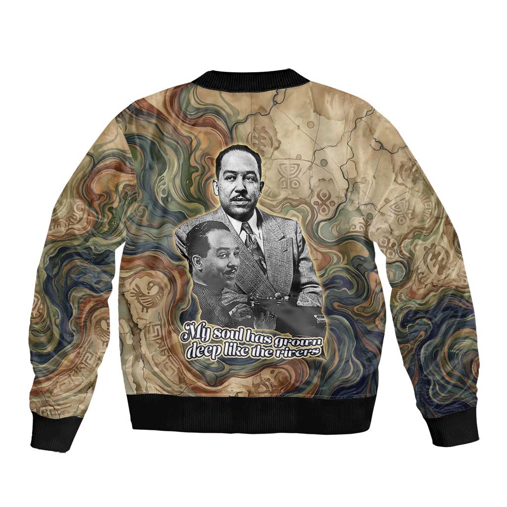 Langston Hughes Bomber Jacket My Soul Has Grown Deep Like the Rivers - Wonder Print Shop