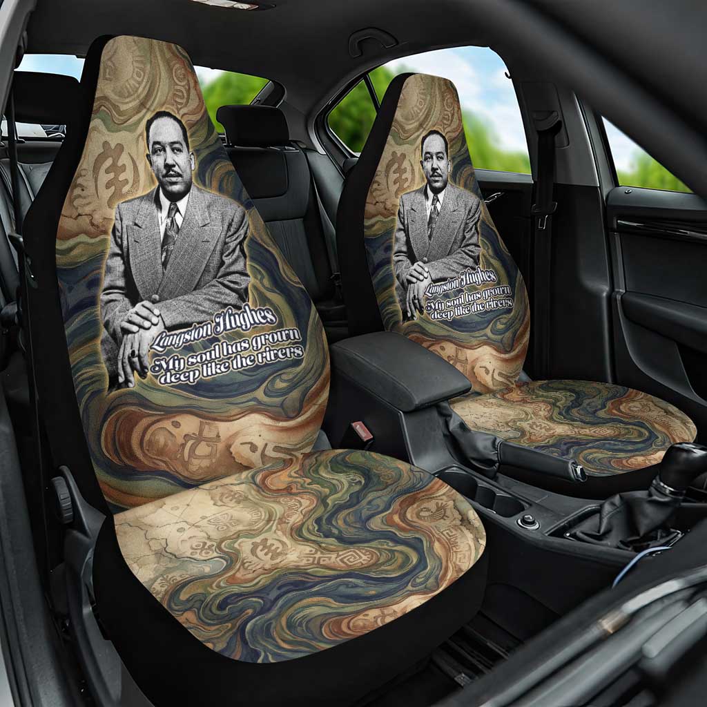 Langston Hughes Car Seat Cover My Soul Has Grown Deep Like the Rivers - Wonder Print Shop