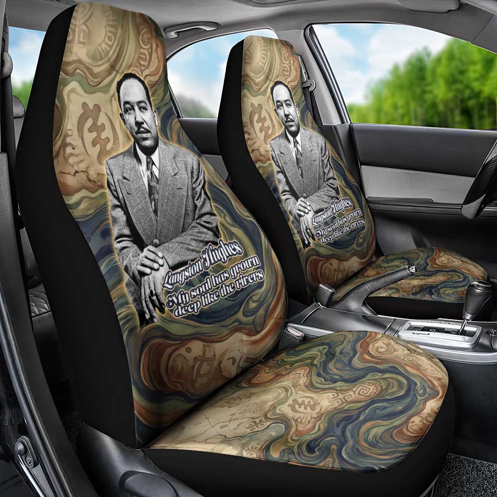 Langston Hughes Car Seat Cover My Soul Has Grown Deep Like the Rivers - Wonder Print Shop