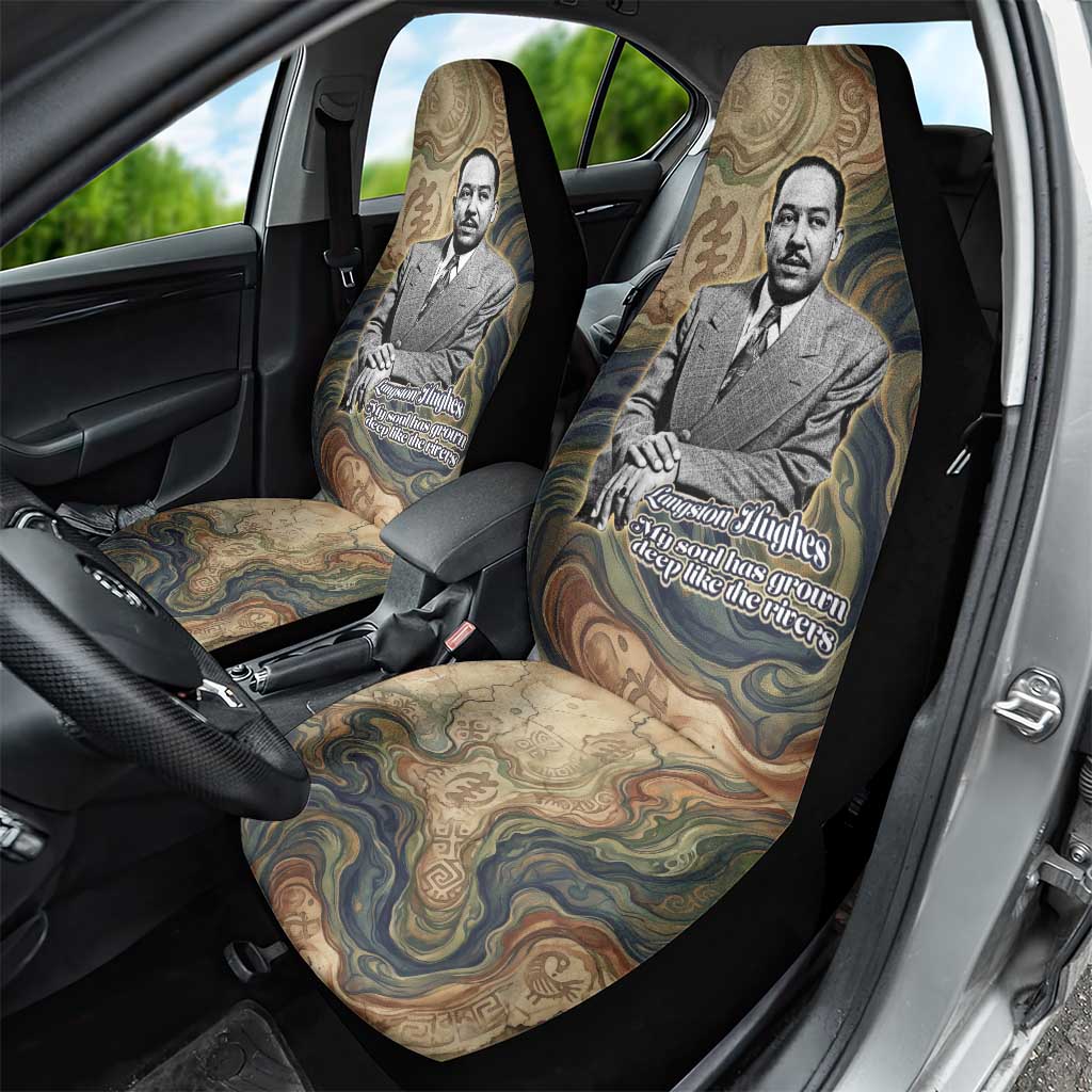 Langston Hughes Car Seat Cover My Soul Has Grown Deep Like the Rivers - Wonder Print Shop