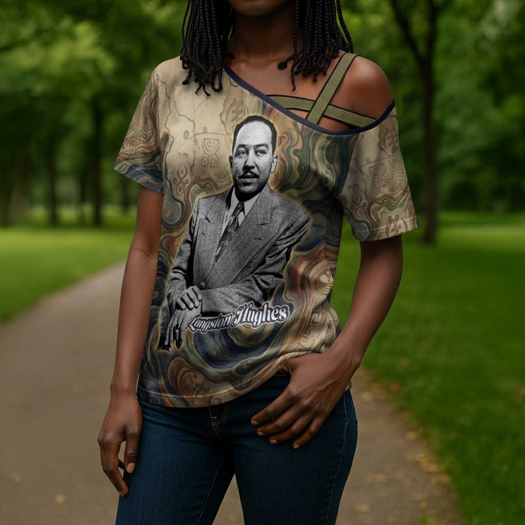 Langston Hughes Cross Shoulder Shirt My Soul Has Grown Deep Like the Rivers - Wonder Print Shop