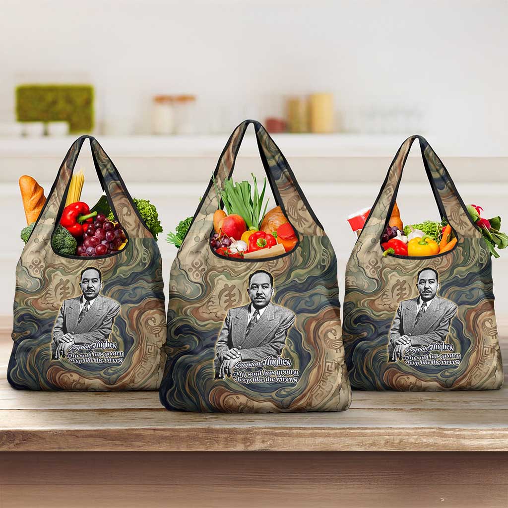 Langston Hughes Grocery Bag My Soul Has Grown Deep Like the Rivers - Wonder Print Shop