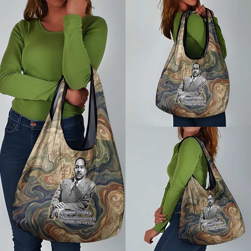 Langston Hughes Grocery Bag My Soul Has Grown Deep Like the Rivers - Wonder Print Shop