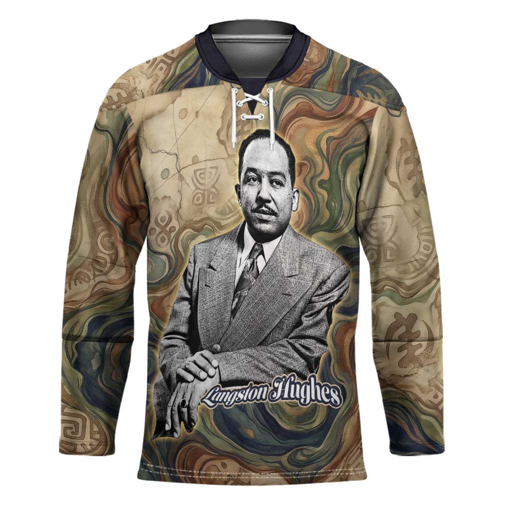Langston Hughes Hockey Jersey My Soul Has Grown Deep Like the Rivers - Wonder Print Shop