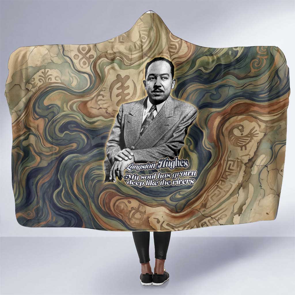 Langston Hughes Hooded Blanket My Soul Has Grown Deep Like the Rivers - Wonder Print Shop