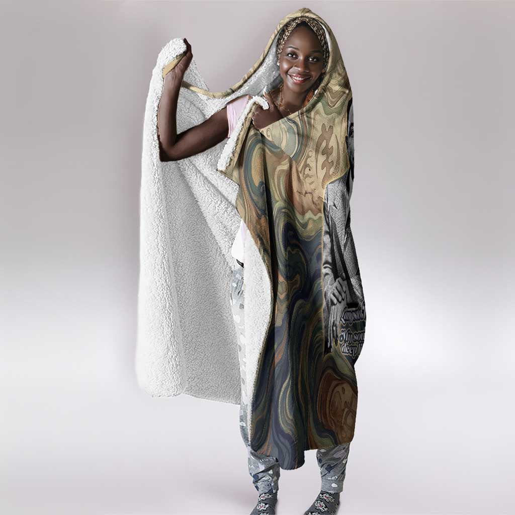 Langston Hughes Hooded Blanket My Soul Has Grown Deep Like the Rivers - Wonder Print Shop