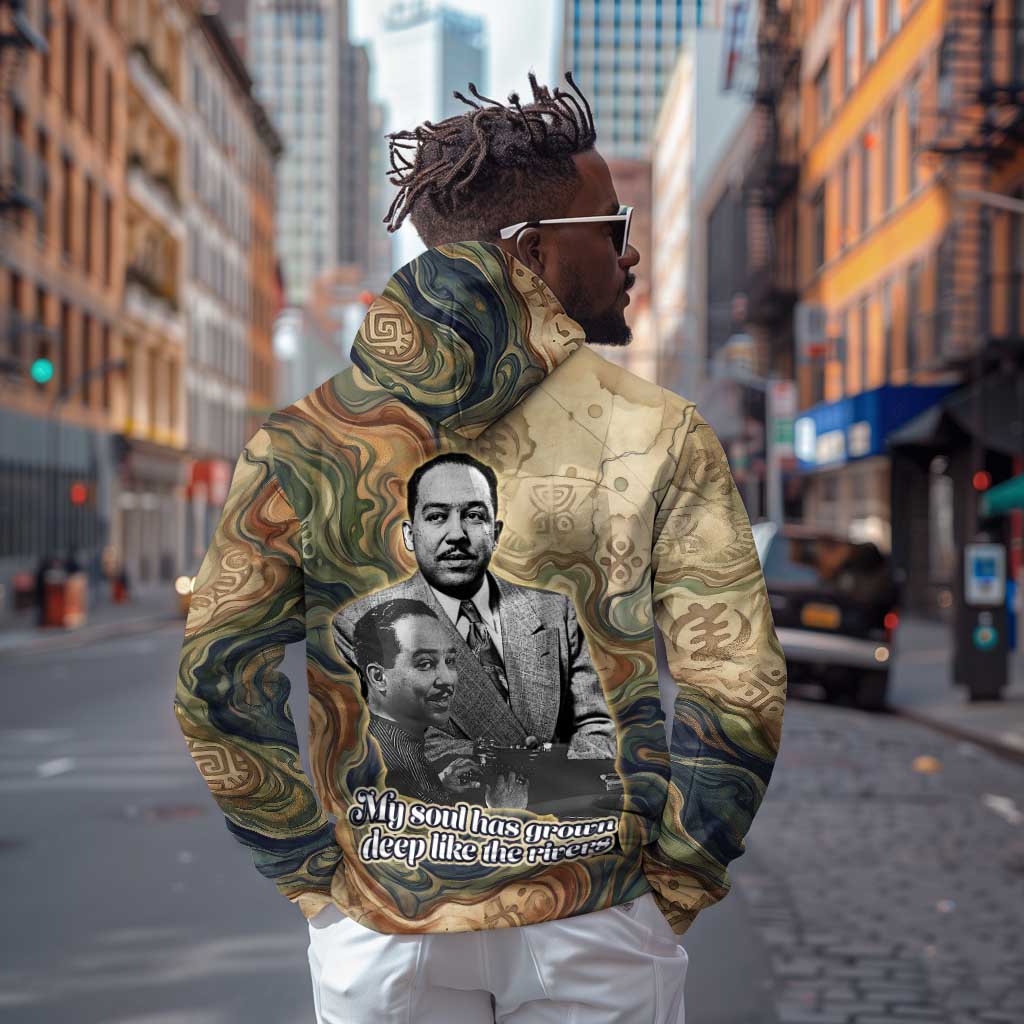 Langston Hughes Hoodie My Soul Has Grown Deep Like the Rivers - Wonder Print Shop