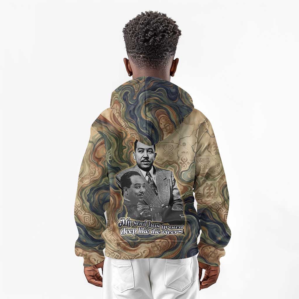 Langston Hughes Kid Hoodie My Soul Has Grown Deep Like the Rivers - Wonder Print Shop