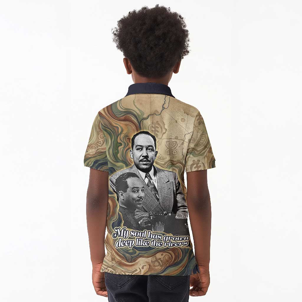 Langston Hughes Kid Polo Shirt My Soul Has Grown Deep Like the Rivers - Wonder Print Shop