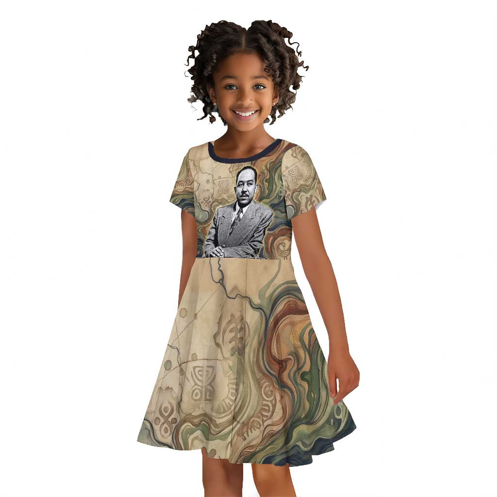Langston Hughes Kid Short Sleeve Dress My Soul Has Grown Deep Like the Rivers - Wonder Print Shop