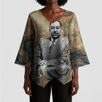 Langston Hughes Kimono Sleeve Blouse My Soul Has Grown Deep Like the Rivers - Wonder Print Shop