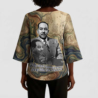 Langston Hughes Kimono Sleeve Blouse My Soul Has Grown Deep Like the Rivers - Wonder Print Shop