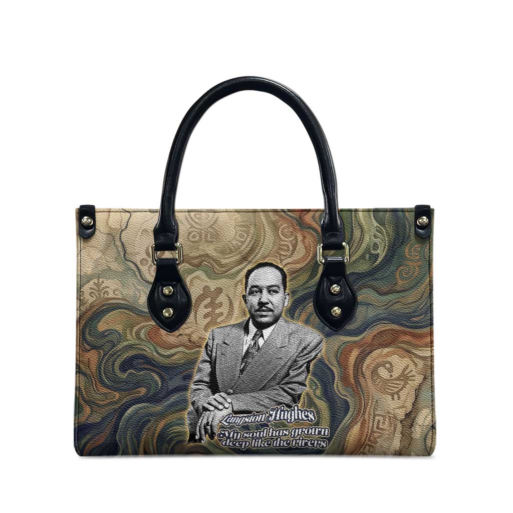 Langston Hughes Leather Bag My Soul Has Grown Deep Like the Rivers - Wonder Print Shop