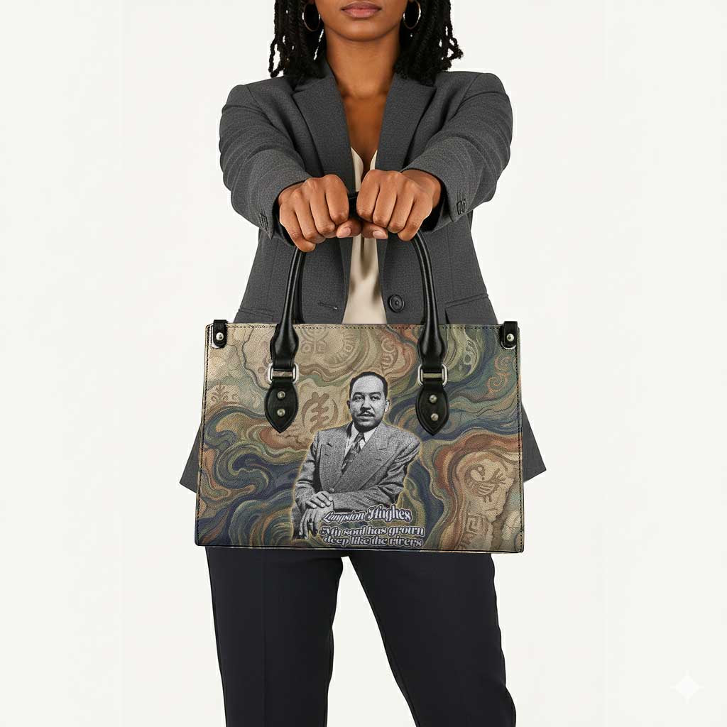 Langston Hughes Leather Bag My Soul Has Grown Deep Like the Rivers - Wonder Print Shop