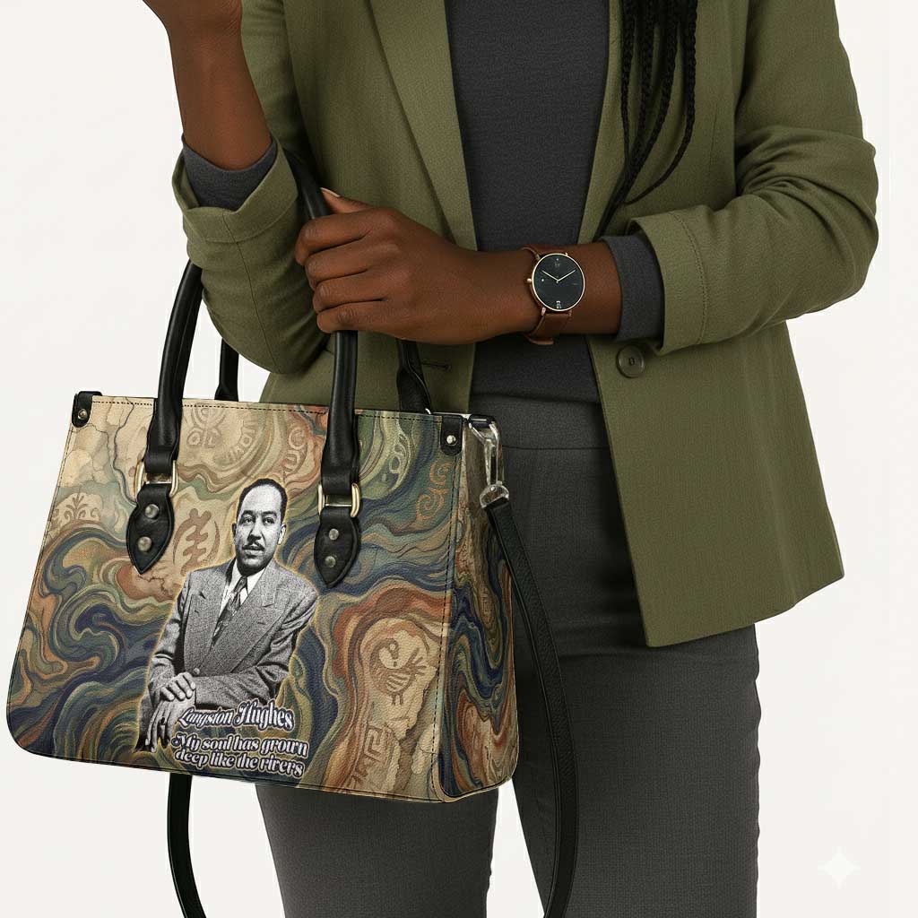 Langston Hughes Leather Bag My Soul Has Grown Deep Like the Rivers - Wonder Print Shop