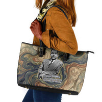 Langston Hughes Leather Tote Bag My Soul Has Grown Deep Like the Rivers - Wonder Print Shop