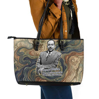 Langston Hughes Leather Tote Bag My Soul Has Grown Deep Like the Rivers - Wonder Print Shop
