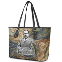 Langston Hughes Leather Tote Bag My Soul Has Grown Deep Like the Rivers - Wonder Print Shop