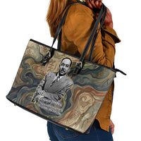 Langston Hughes Leather Tote Bag My Soul Has Grown Deep Like the Rivers - Wonder Print Shop