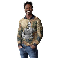 Langston Hughes Long Sleeve Polo Shirt My Soul Has Grown Deep Like the Rivers - Wonder Print Shop
