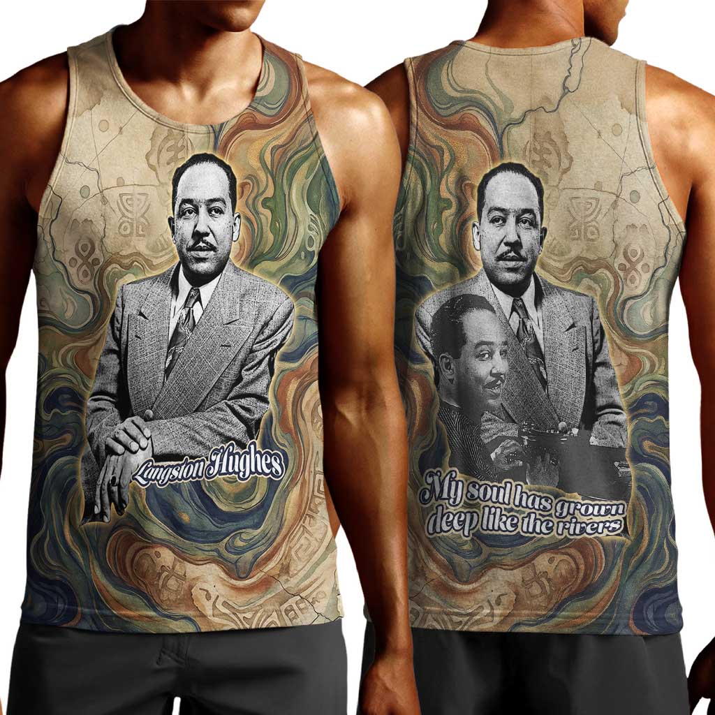 Langston Hughes Men Tank Top My Soul Has Grown Deep Like the Rivers - Wonder Print Shop
