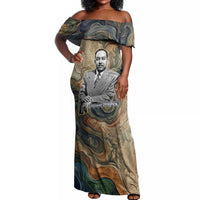 Langston Hughes Off Shoulder Maxi Dress My Soul Has Grown Deep Like the Rivers - Wonder Print Shop