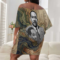 Langston Hughes Off Shoulder Short Dress My Soul Has Grown Deep Like the Rivers - Wonder Print Shop
