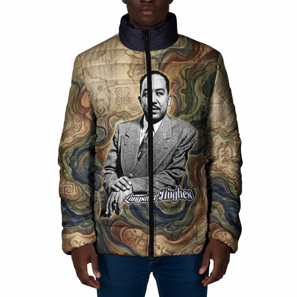 Langston Hughes Padded Jacket My Soul Has Grown Deep Like the Rivers - Wonder Print Shop