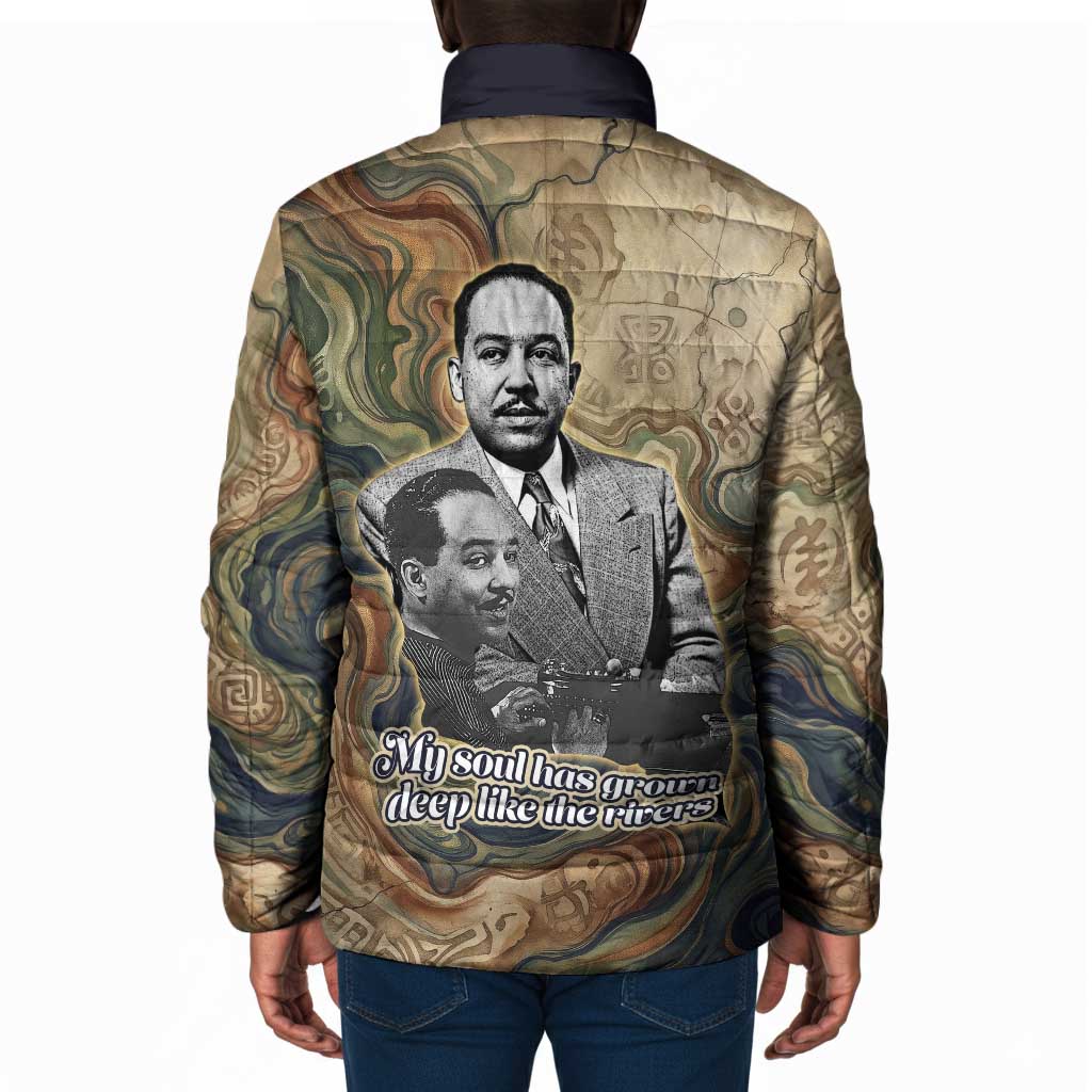 Langston Hughes Padded Jacket My Soul Has Grown Deep Like the Rivers - Wonder Print Shop