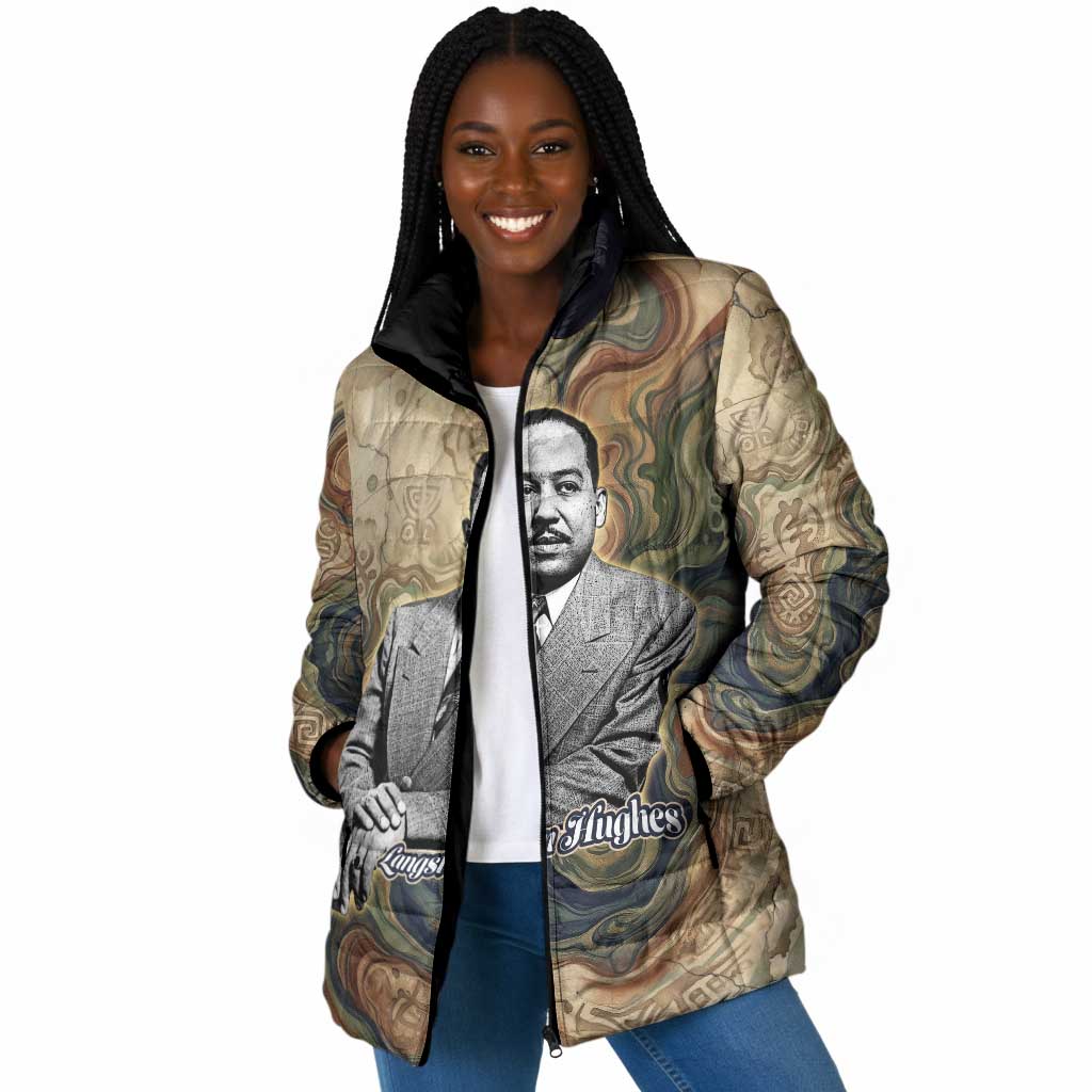Langston Hughes Padded Jacket My Soul Has Grown Deep Like the Rivers - Wonder Print Shop