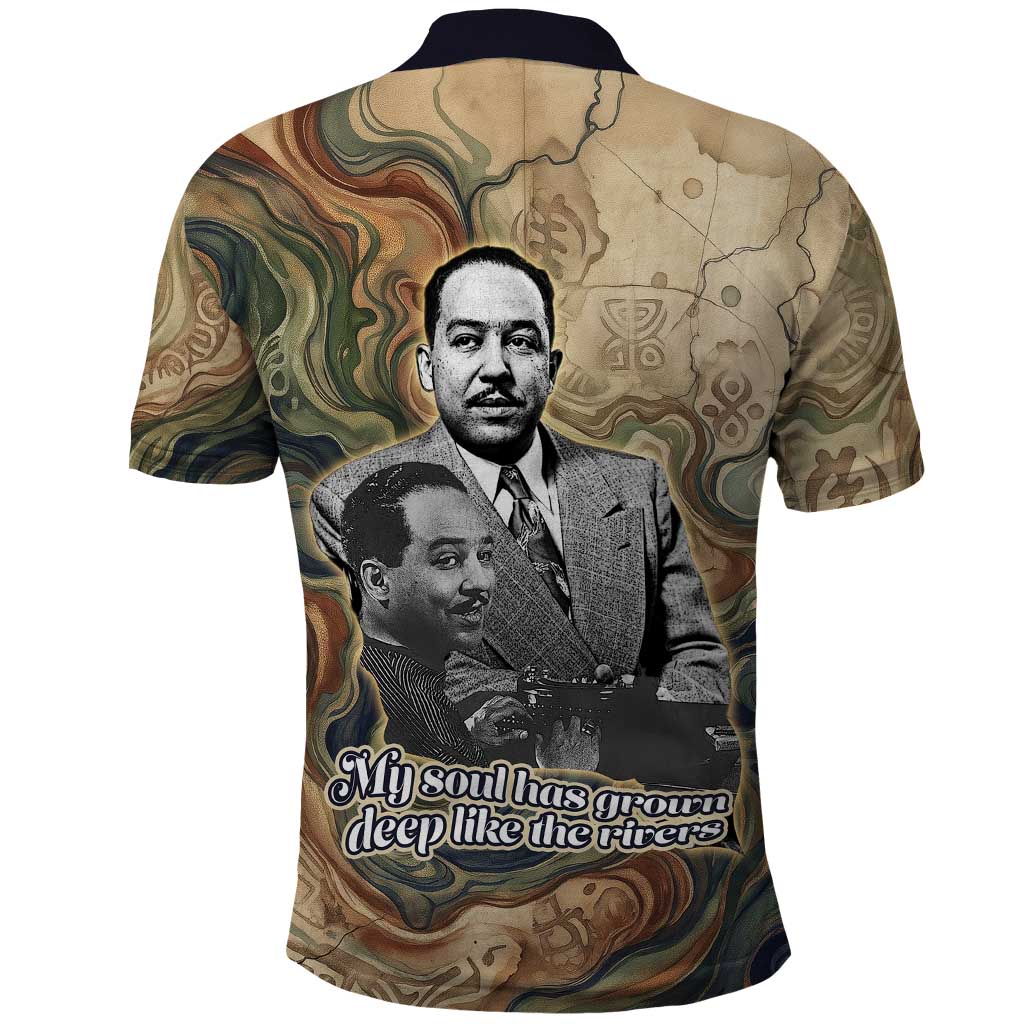 Langston Hughes Polo Shirt My Soul Has Grown Deep Like the Rivers - Wonder Print Shop